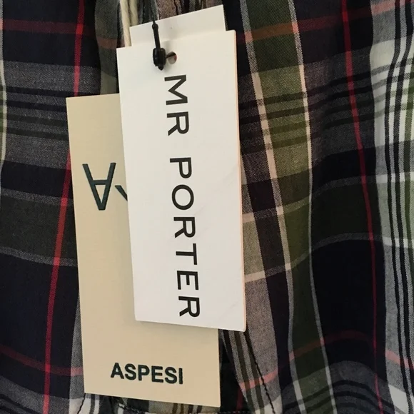 Aspesi Plaid Sportcoat 38 Tailored Slim Fit NWT! Summer fit!